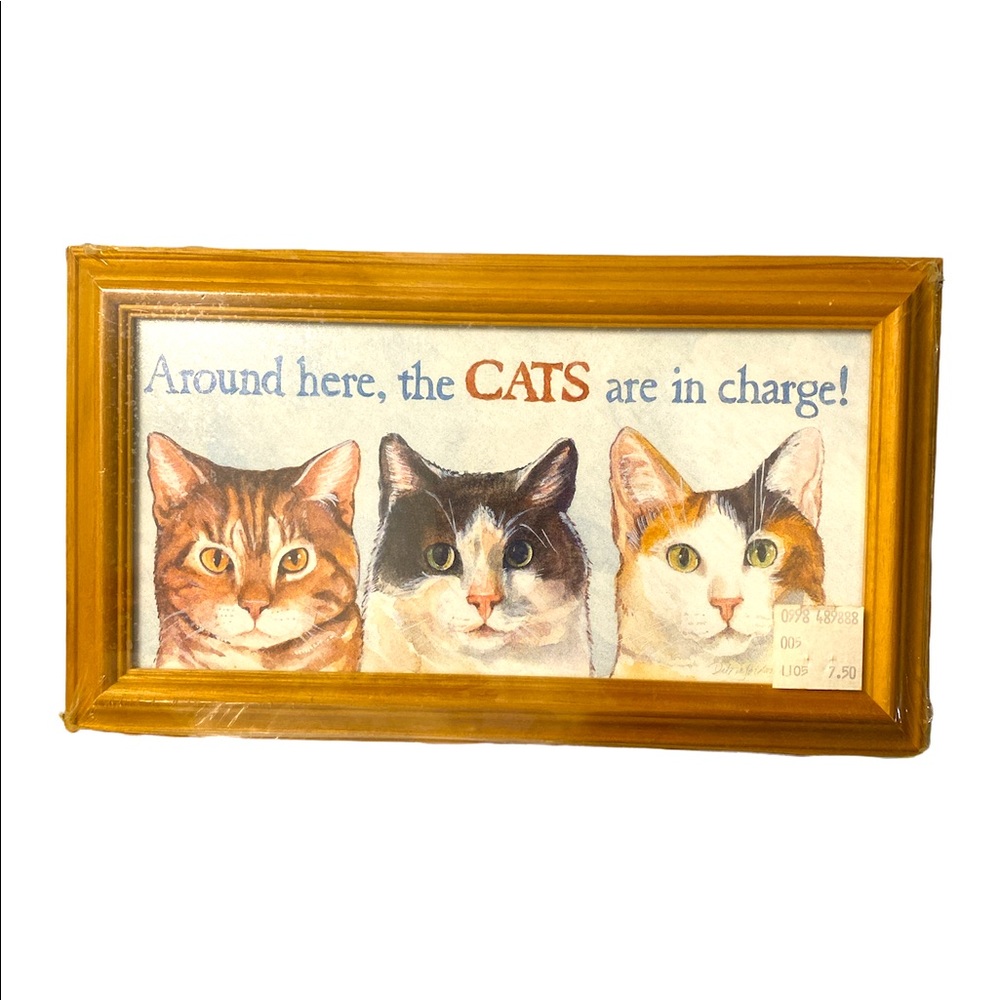 Vintage 80’s Cat wall decor